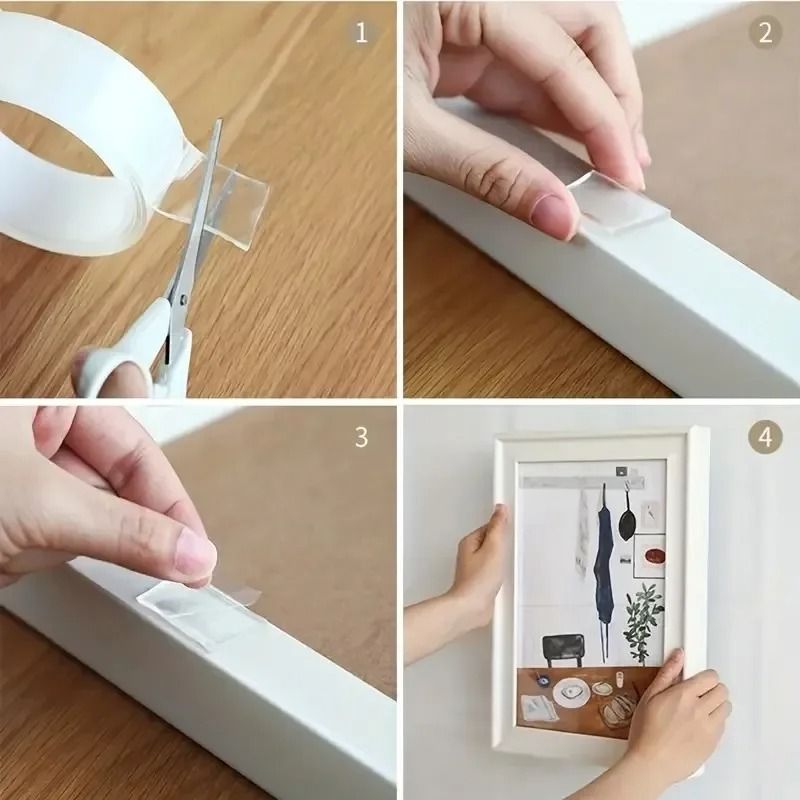 Transparent Double Sided Nano Tape Waterproof Reusable Mounting Tape Roll