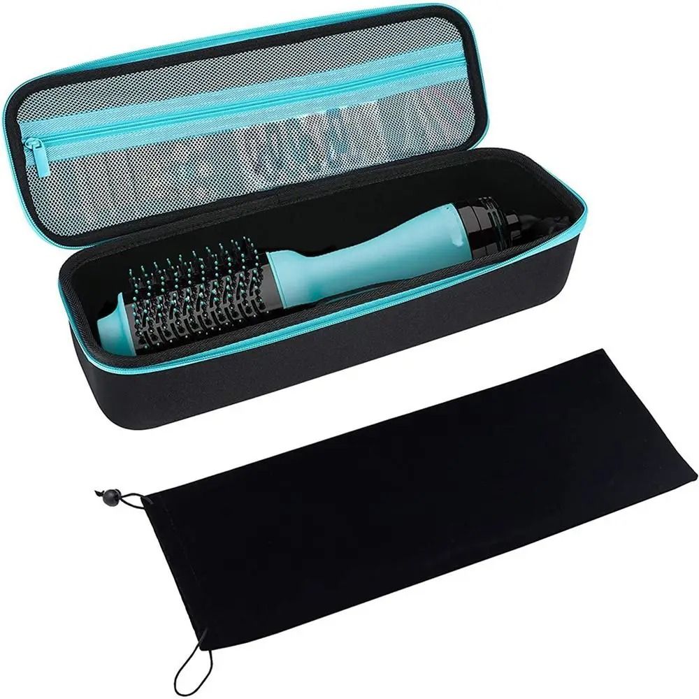 Hard Shell Hair Dryer Brush Travel Case Portable Hot Air Brush Storage Bag Organizer