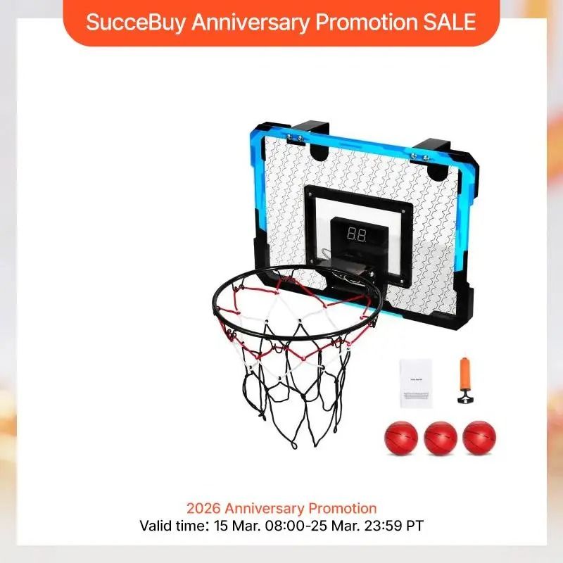 SucceBuy Foldable Basketball Hoop System | Professional Wall-Mounted Kids' Sport & Exercise Infrastructure