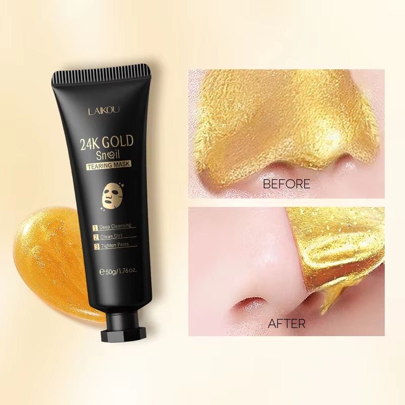 RadiantGold Sakura Peel-Off Mask – 24K Gold Anti-Wrinkle & Blackhead-Removal Treatment