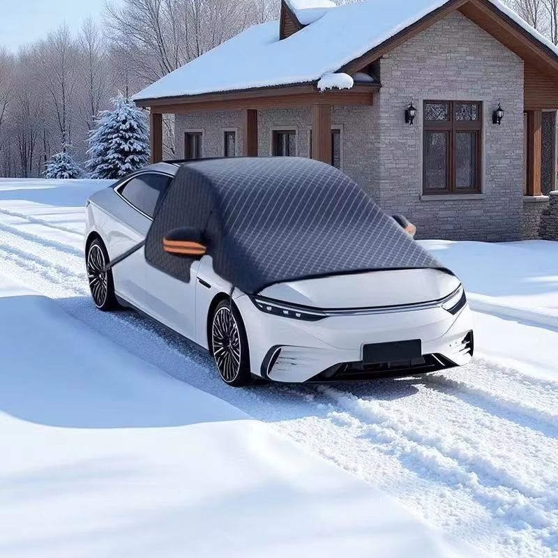 Magnetic Aluminum Car Snow Cover with Oxford Cloth All-Season Windshield Protector