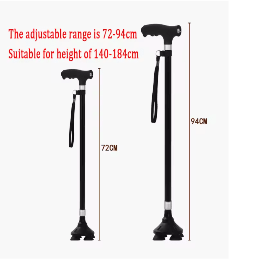 SureStep Retractable Aluminum Walking Cane with LED Light and Non Slip Base