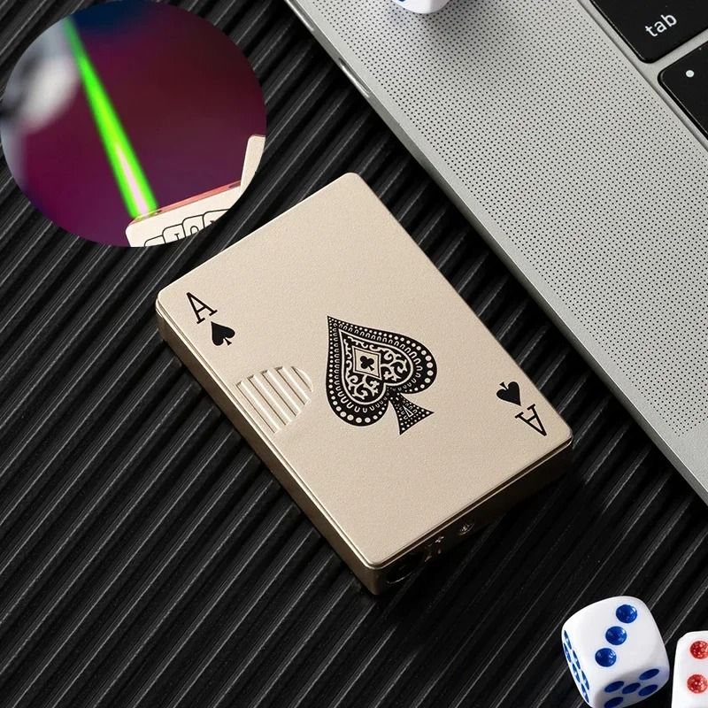 Ace of Spades Playing Card Butane Windproof Metal Lighter