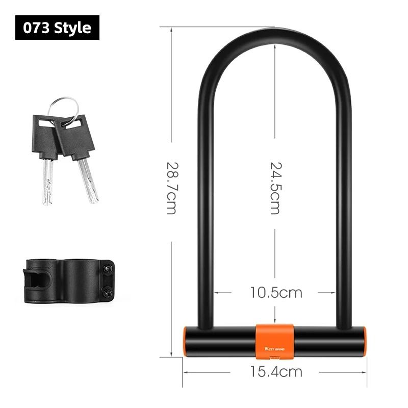 Heavy Duty U Lock with Cable and Bracket