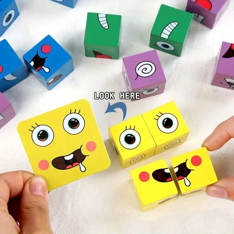 Kids Face Change Expression Puzzle Cube