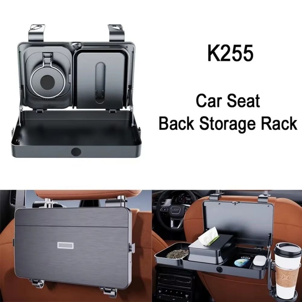 Multi-Function Foldable Car Back Seat Tray and Integrated Dining Infrastructure