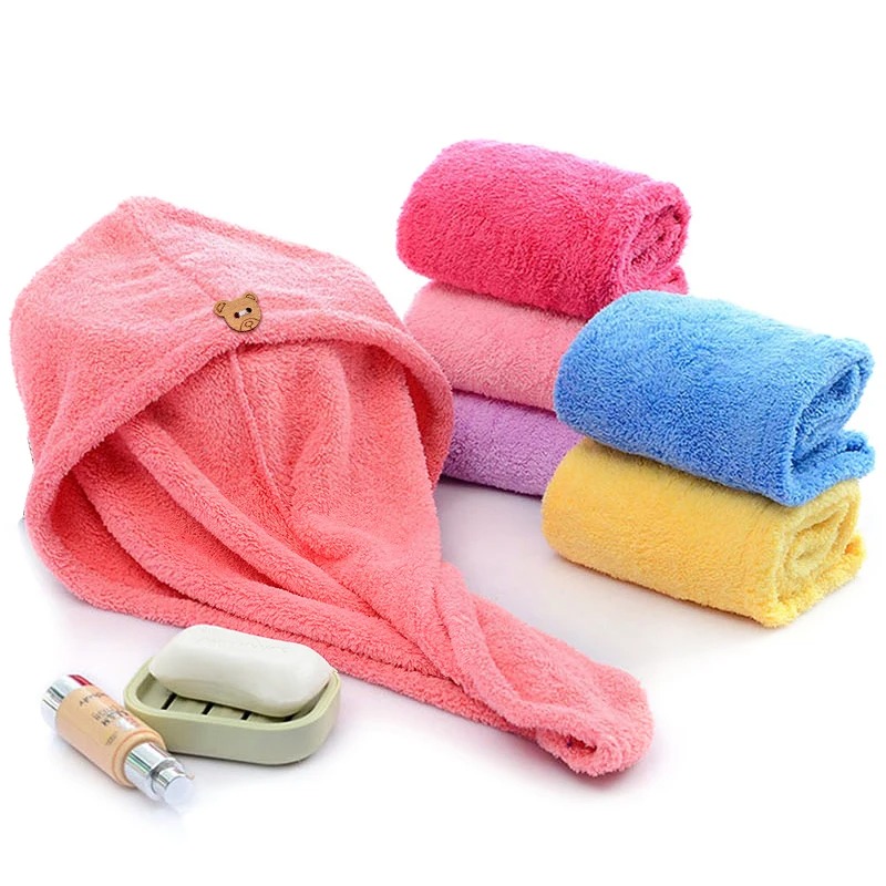 Quick Dry Hair Towel Wrap, Super Absorbent Microfiber Coral Velvet Hair Turban