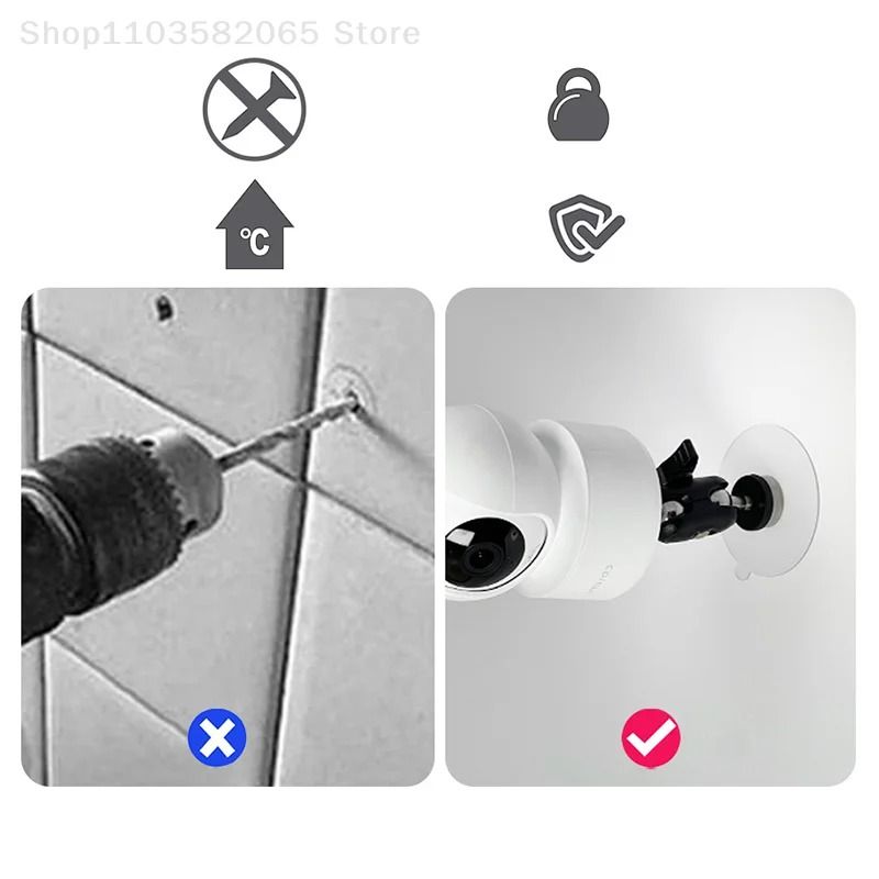 Stainless Steel Adhesive Camera Mount No Drill Bracket with 1 4 Inch Interface