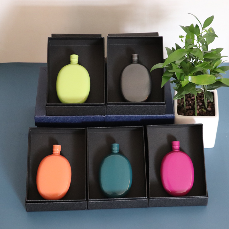 3oz mini hip flask Portable 304 Stainless Steel round pocket flask