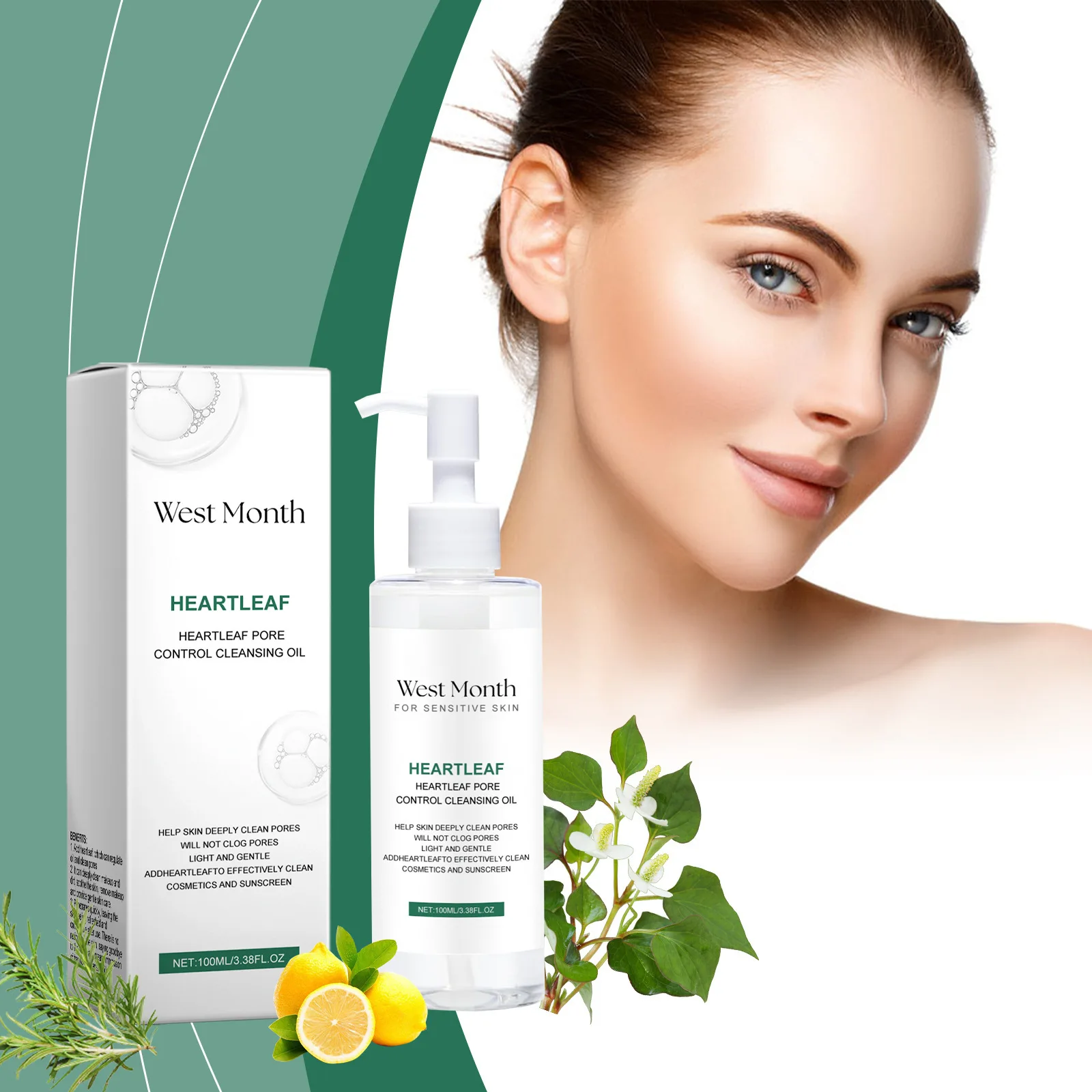 Moisturizing Makeup Removal Oil, Pore Cleansing Facial Oil Cleanser, Refreshing Hydrating Cleansing Oil for Face and Lip