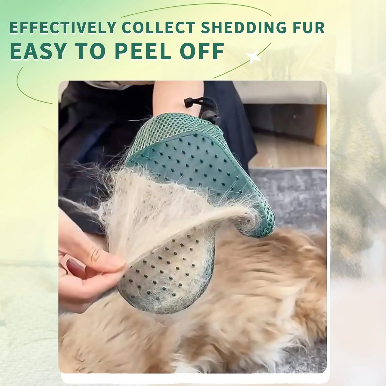 Pet Hair Remover Glove for Dogs & Cats | Grooming Brush Mitt for Shedding