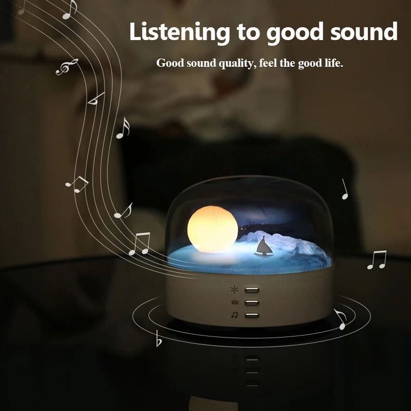 Mini Portable Bluetooth Speaker with Ambient Light and Wireless Music Playback