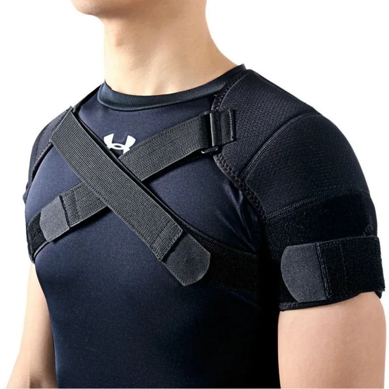 Adjustable Double Shoulder Brace Sports Support Belt for Back Pain Relief and Compression