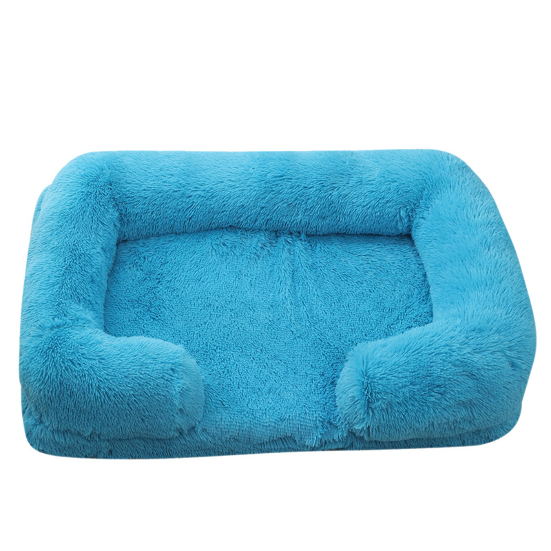 Dog Plush Pet Bed with Winter Thickened Pad and Removable Sleeping Sofa Pad