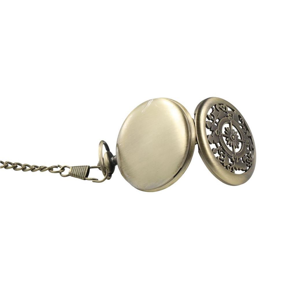 Vintage Bronze Pocket Compass Watch for Hiking Travel and Outdoor Navigation