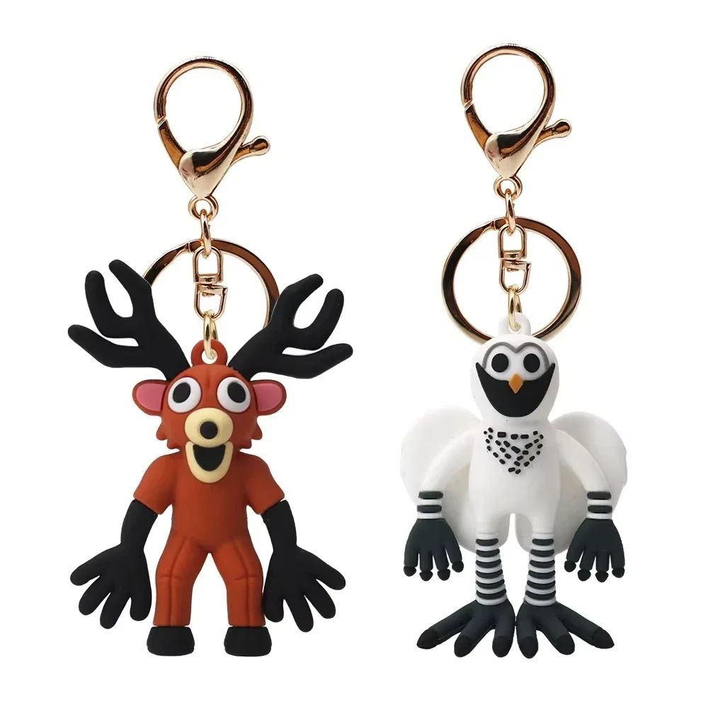 Handcrafted Deer & Owl cartoon animal keychain Bag Pendant Charm for Kids Gifts