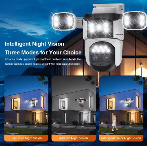 LS VISION 20MP 10X Zoom Triple-Screen WiFi Outdoor PTZ Security Camera