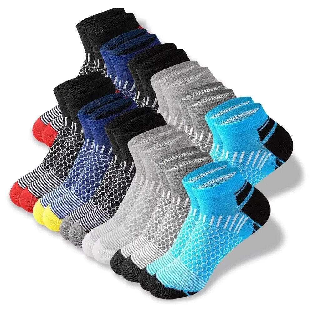 Mens Breathable Ankle Socks 5 Pair Set