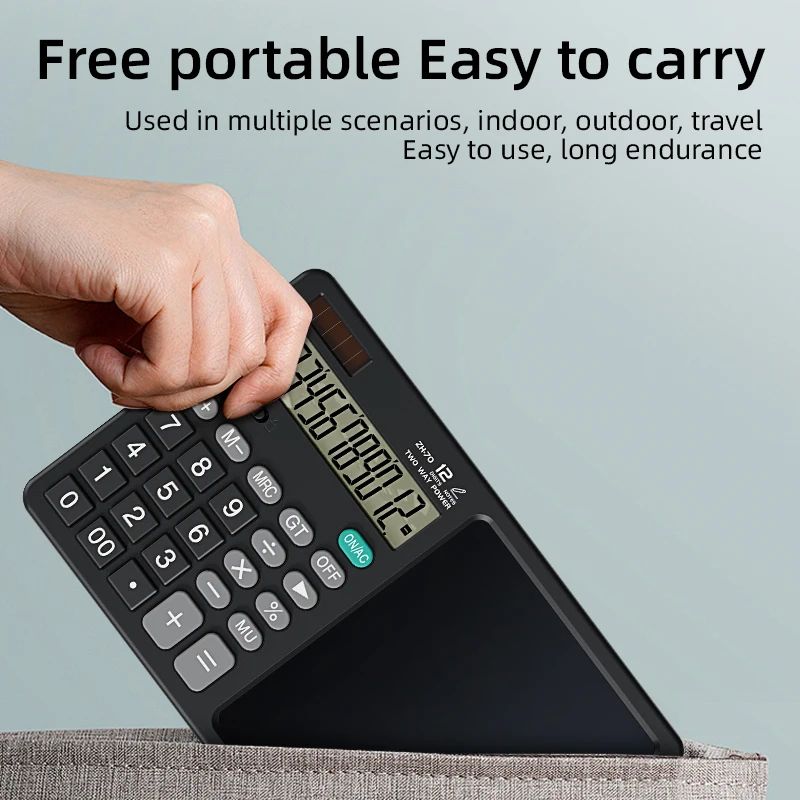 Calculator Writing Tablet with Stylus Foldable Design
