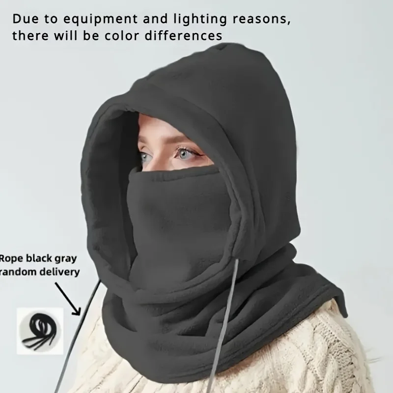 Unisex Winter Balaclava Knit Hood, Motorcycle Riding Head Gear, Warm Knitted Cap, Windproof Mask for Cold Weather