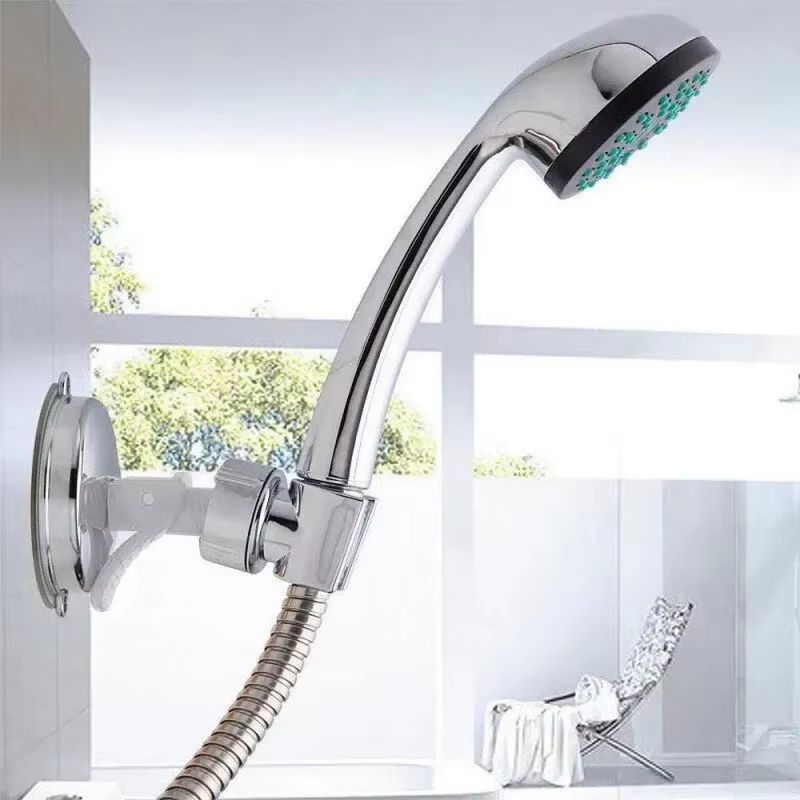 Adjustable Suction Cup Shower Head Holder and Bathroom Rack