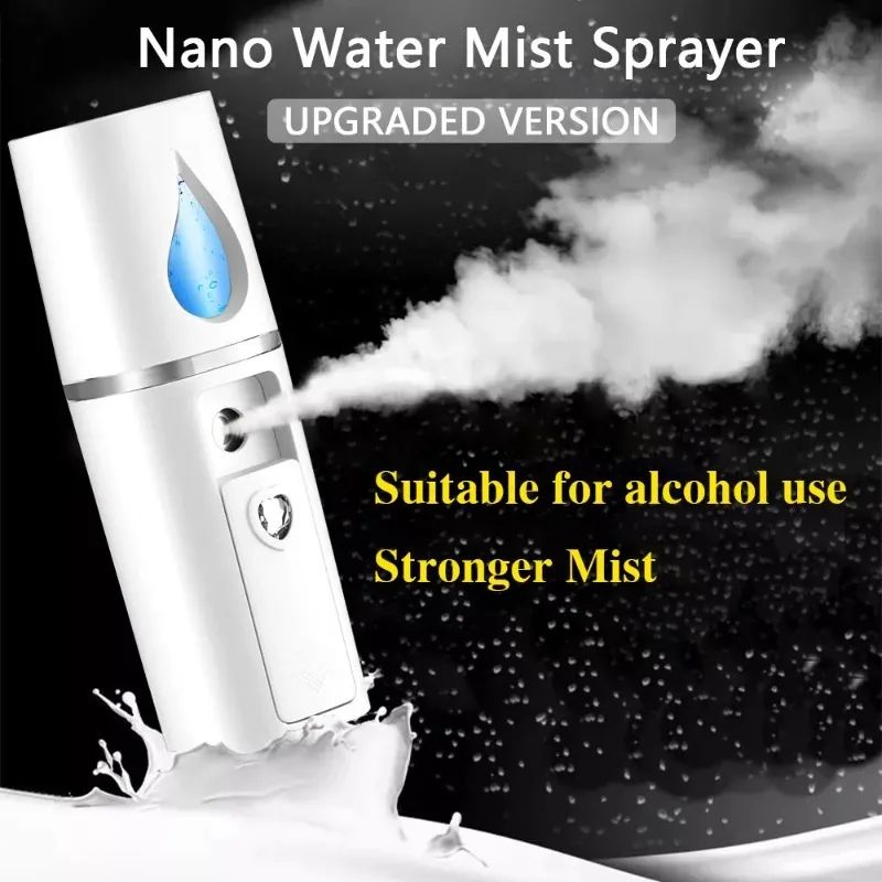 NanoGlow Pro Portable Facial Nano Mist Sprayer – USB Rechargeable Mini Face Steamer for Deep Hydration