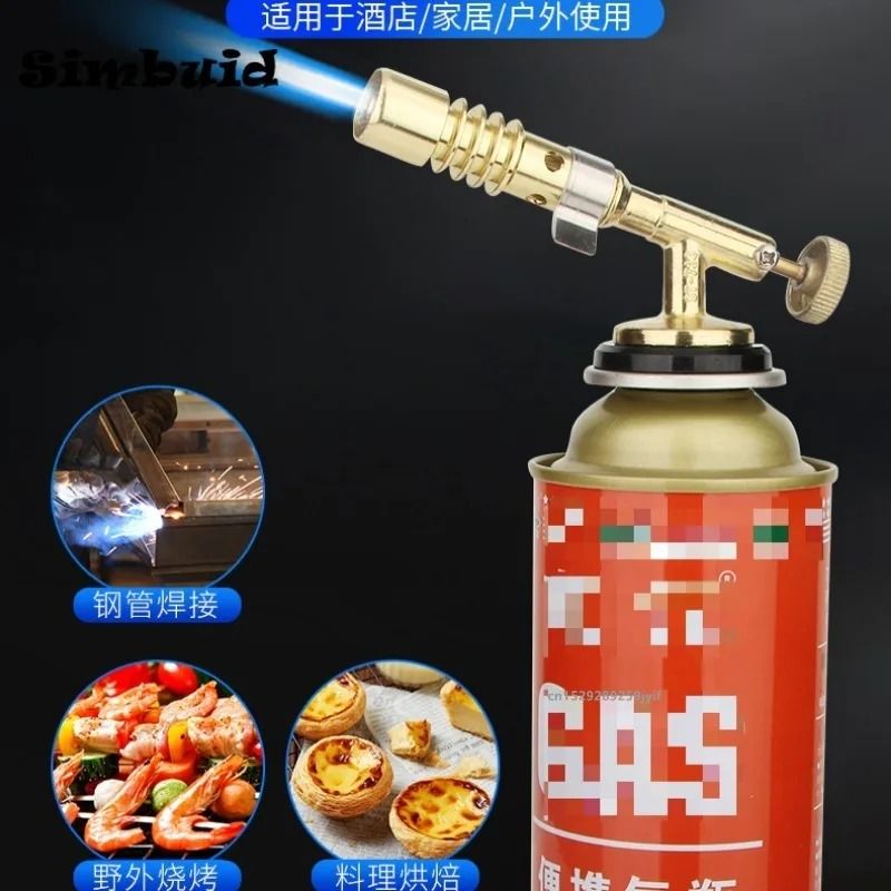 Portable Gas Burner Welding Torch High Temperature Brass Blowtorch for Brazing and Soldering
