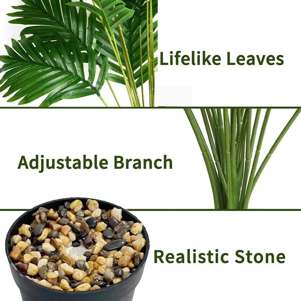 Professional 24-Leaf Artificial Areca Palm Potted Plant