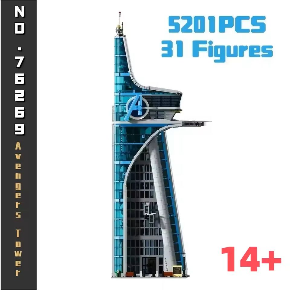 Marvel Tower Battle Architecture Building Blocks Set – 5201 Piece Street View Collection