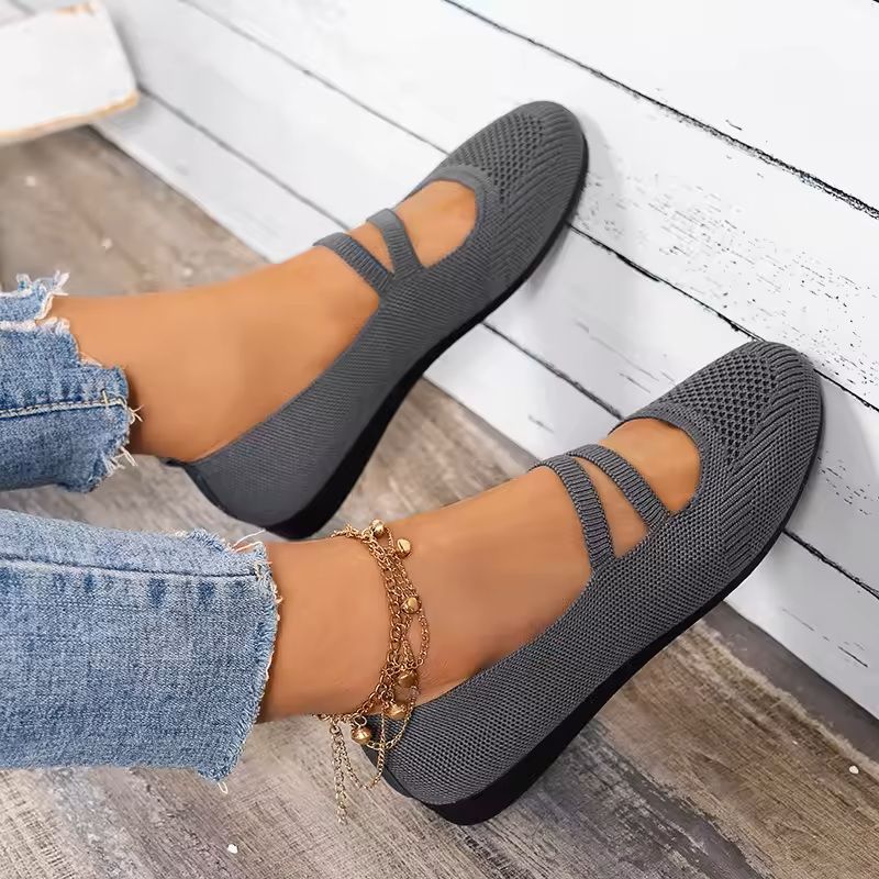 Women's Breathable Knitted Flats – Lightweight Slip-On Summer Loafers