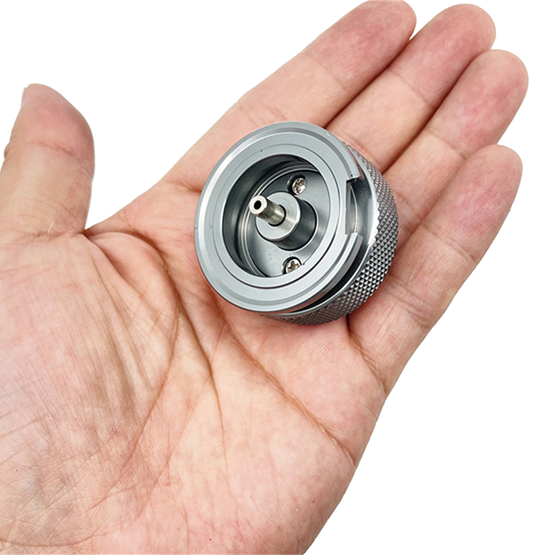 Flat Cylinder to Cartridge Gas Adapter Butane Torch Connector for Camping