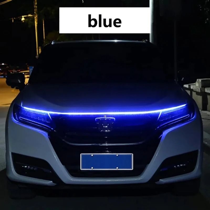 150cm LED Daytime Running Light Car Hood Light Strip DRL Ambient Engine Hood LED