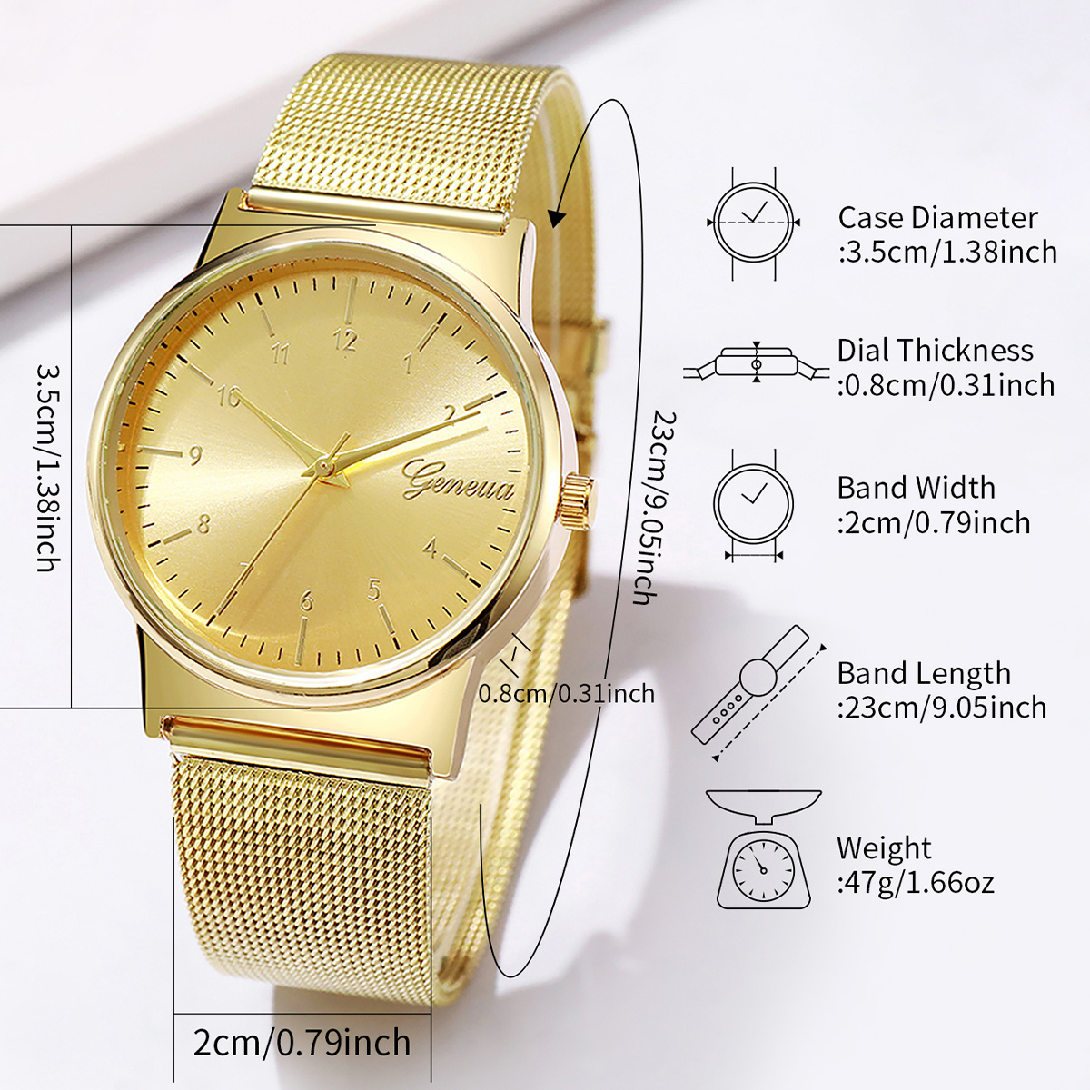 Ladies Quartz Watch, Luxury Mesh Band, Fashion Women Watches, Girls Clock