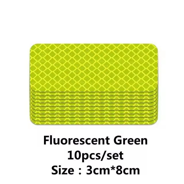 ReflectSafe 10-Pack Car Bumper Reflective Warning Strip Tape – High-Visibility Reflector Stickers for Vehicle Safety
