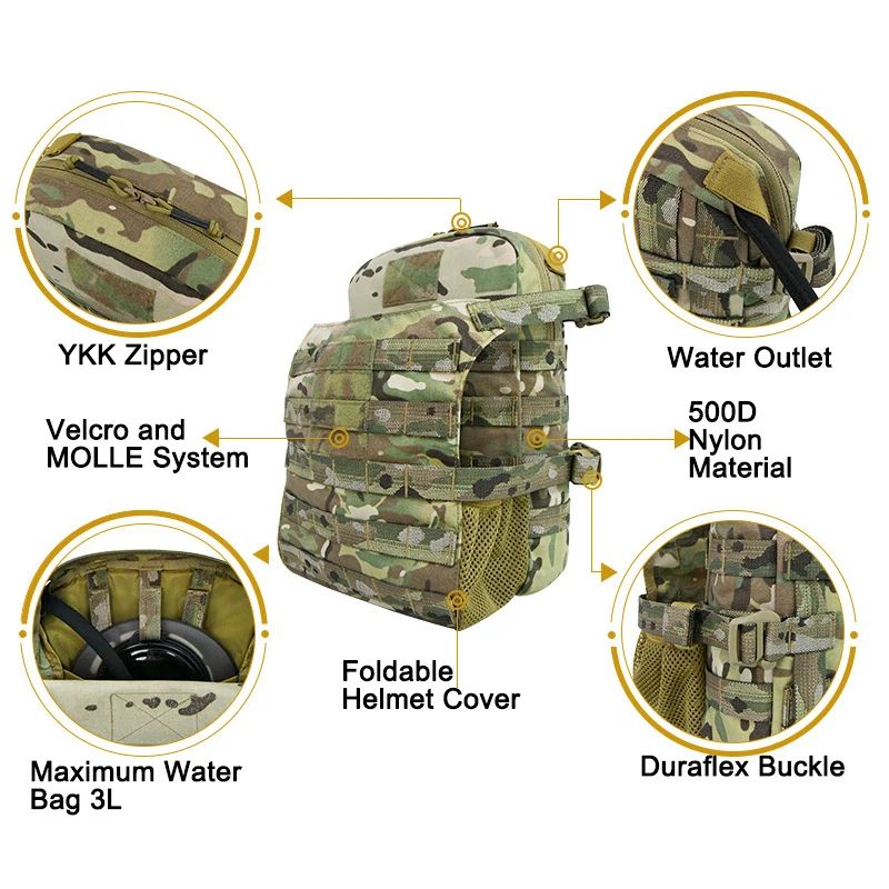 Tactical MOLLE Hydration Pack Pouch
