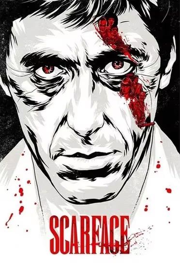 Scarface Tony Montana Canvas Poster Gangster Movie Wall Art Print