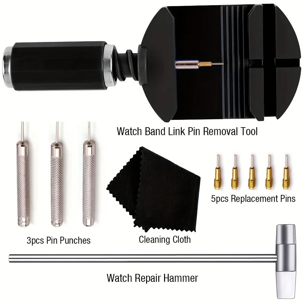 11 pcs Watch Link Removal Tool Watch Band Adjustment Kit Strap Pin Remover Set