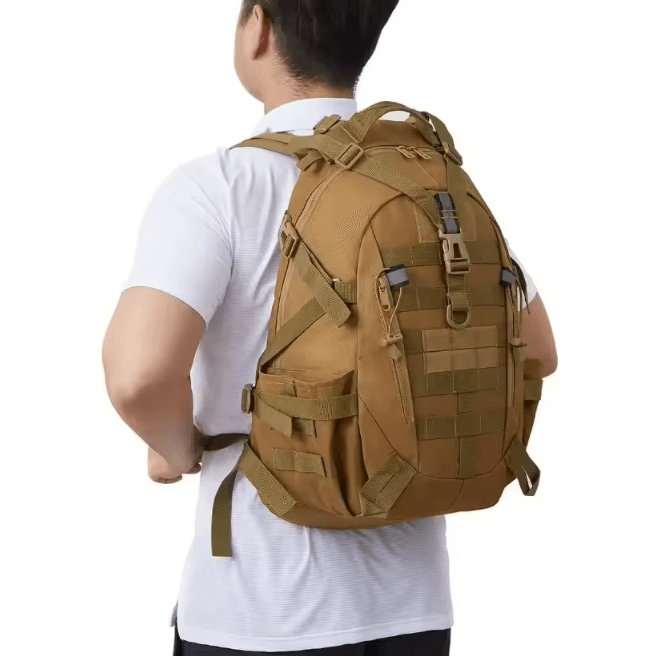 30-40L Tactical Hiking Backpack – Outdoor Molle Survival Rucksack with Reflective Straps for Camping & Travel