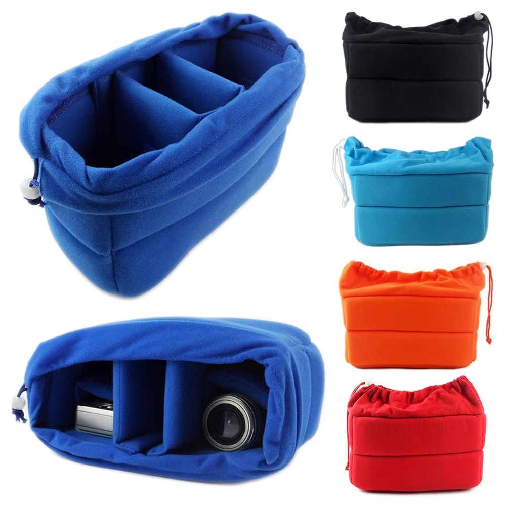 Padded camera insert bag with Velvet Lining - Shockproof Protective Case for DSLR Cameras and Lenses (Canon, Nikon, Sony