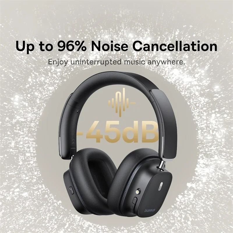 Hybrid ANC 45dB Over-Ear Wireless Headphones