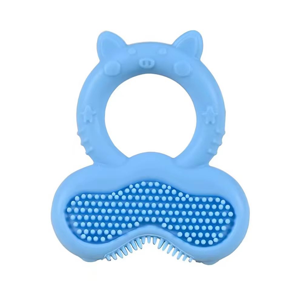 Silicone Baby Teether Ring Cute Animal Shape Soothing Chew Toy