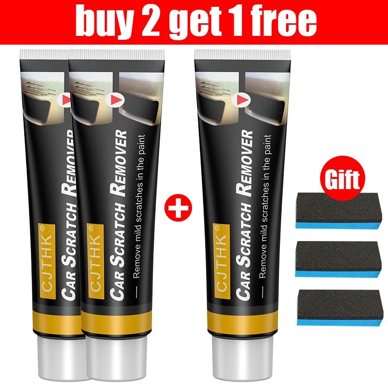 ScratchGuard Car Scratch Remover Paste – Paint Repair & Polishing Kit with Sponge