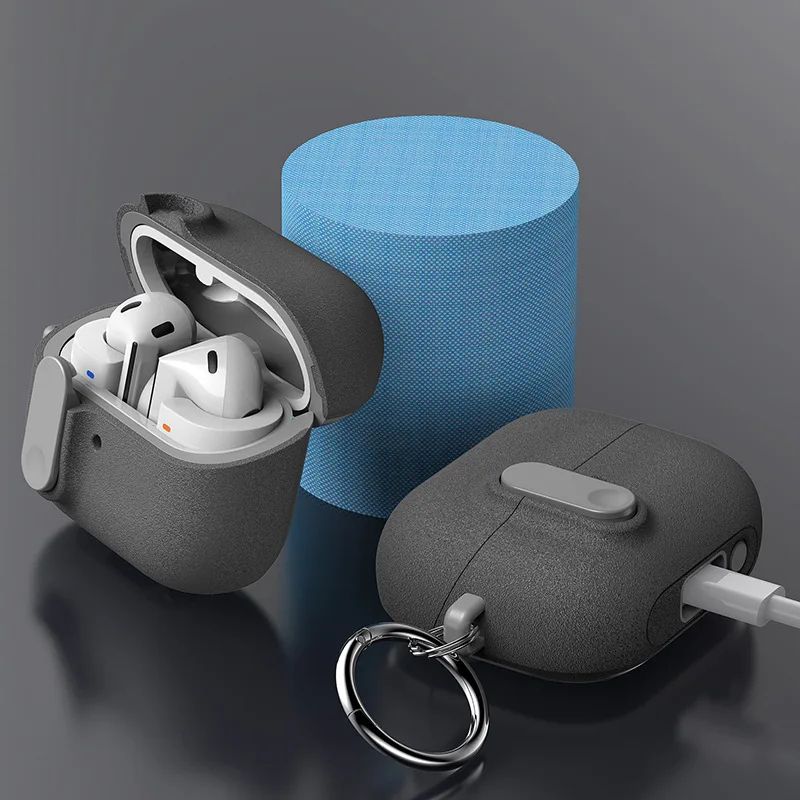 Locking Galaxy Buds 3 case with Keychain Clip, Shockproof Protective Cover (Fits Buds 3 / Buds 3 Pro)