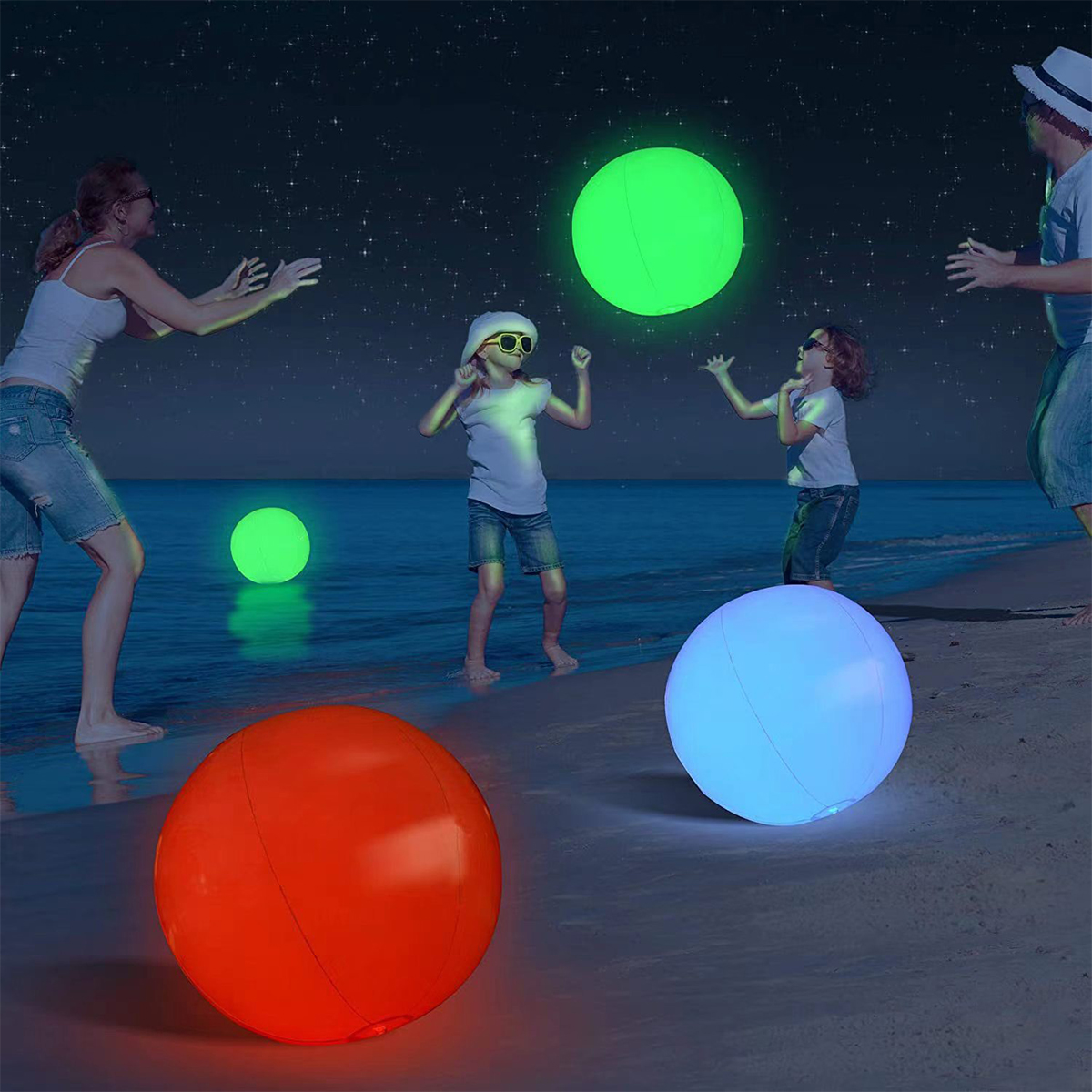 Color LED Glow Ball Inflatable Light with Remote Control for Pool Beach and Outdoor Decor