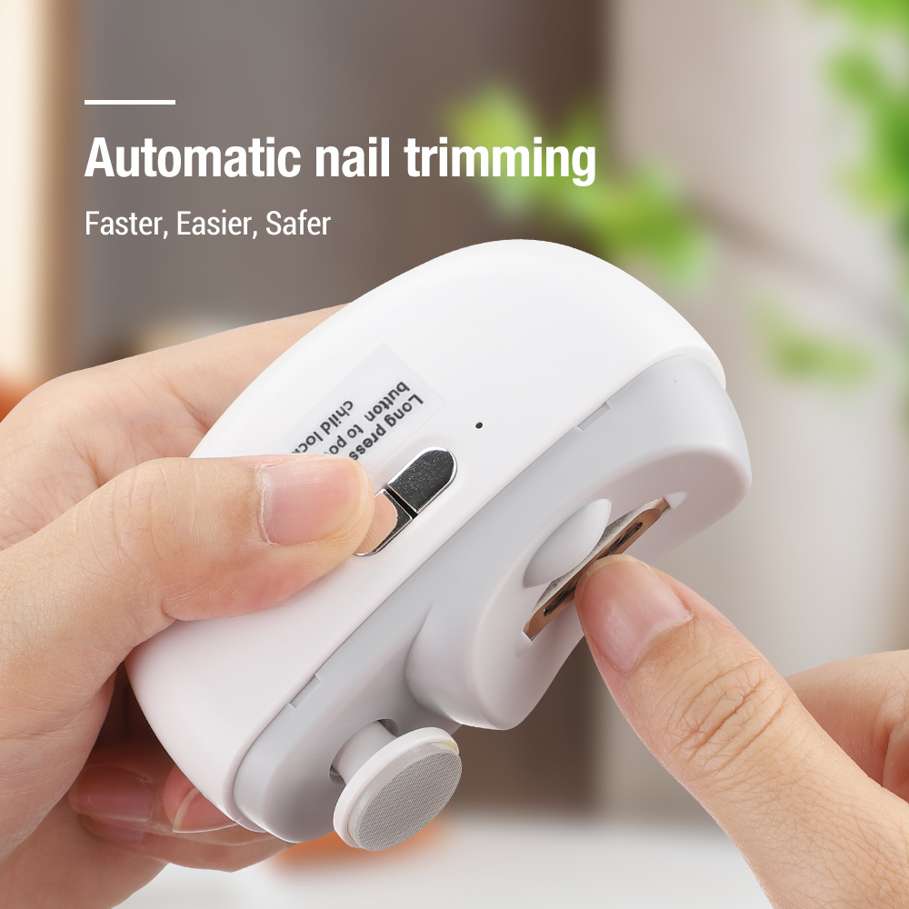 Electric Nail Clipper with LED Light Rechargeable Automatic Trimmer