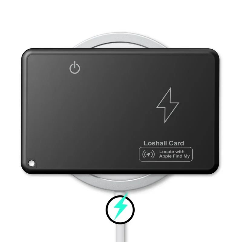 Ultra-Slim Find My Wallet Tracker Card with Wireless Charging & Waterproof Design