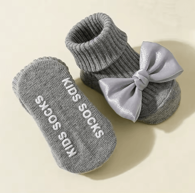 SweetSteps Toddler Ankle Socks with Bows Soft Cotton Anti Slip Set
