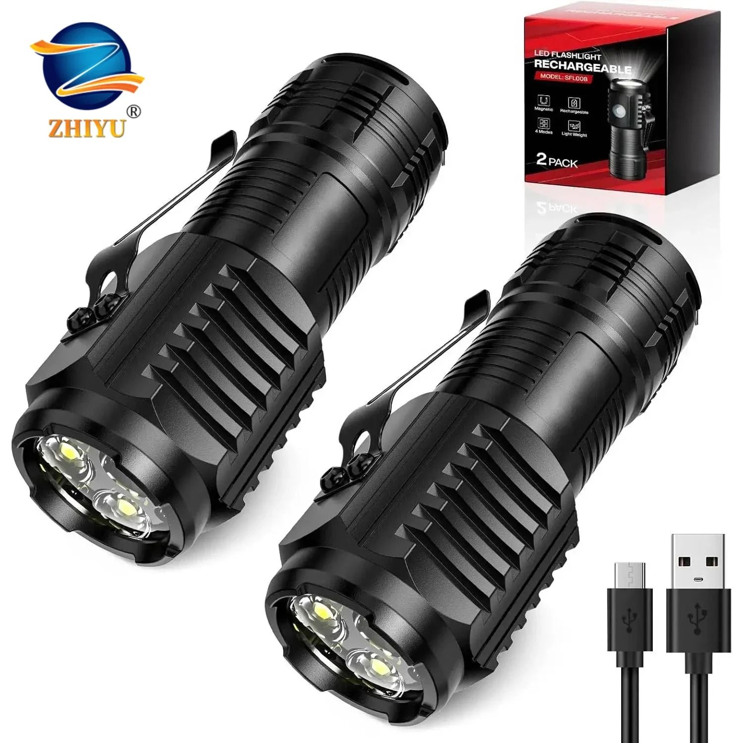 Portable Mini LED Handheld Flashlight with Pen Clip for Outdoor Use