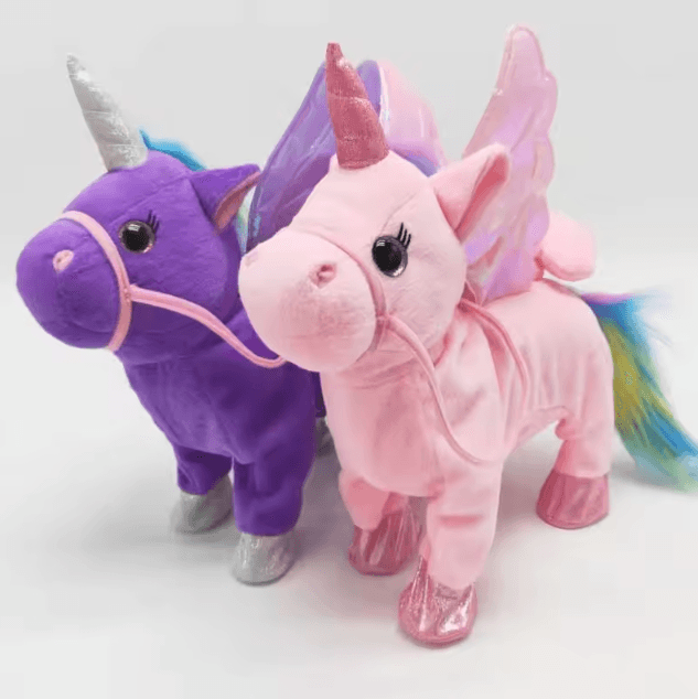 Cute Plush Electric Walking Talking Unicorn Alpaca Musical Toy for Kids 35cm