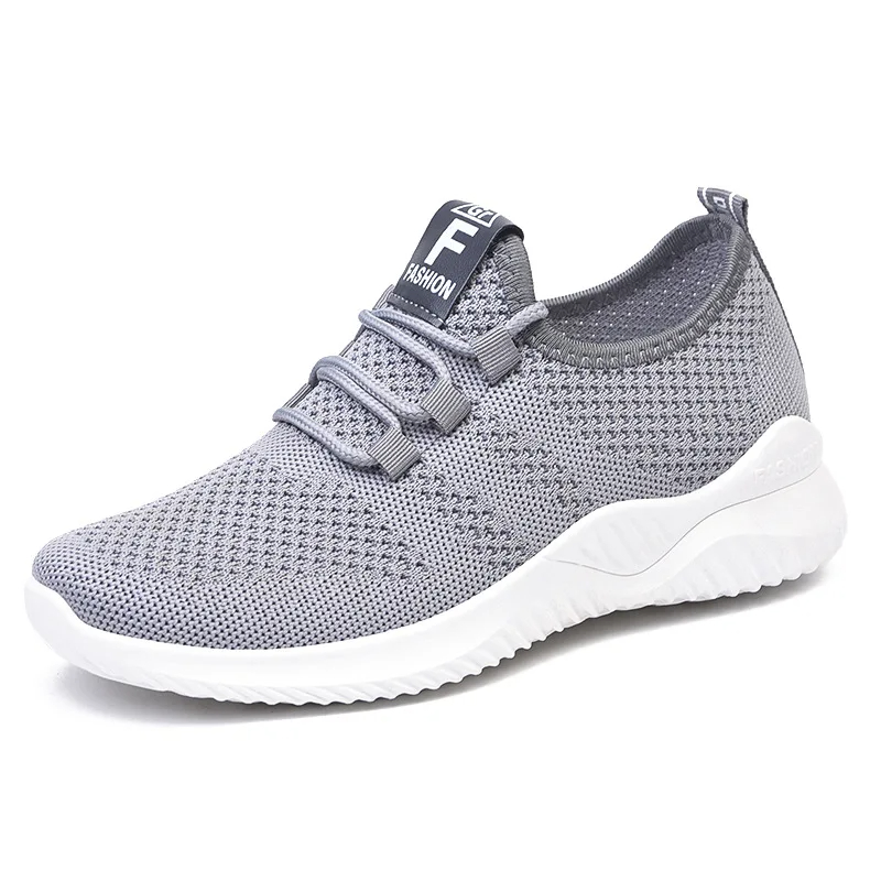 Women Casual Shoes Fashion, Breathable Walking Mesh Flat Shoes Sneakers, Gym Vulcanized Shoes, Purple Female Footwear